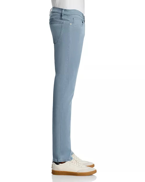 L'Homme Slim Brushed Twill Pant - Smoky Blue