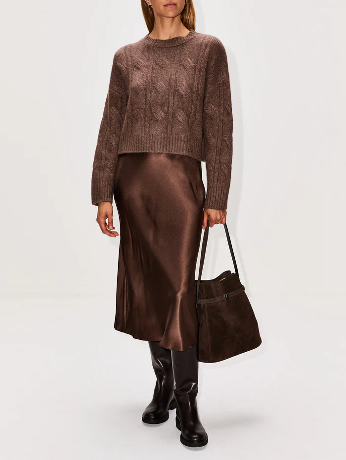 Taylor Silk Dress - Swiss Brown