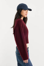 The Chunky Knit Sweater - Berry Noir