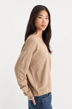 The Cozy V Neck Sweater - Dune Mist