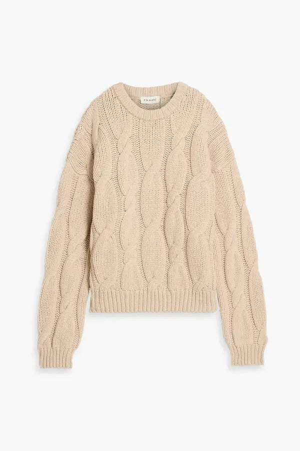 Chunk Cable Knit Sweater - Natural