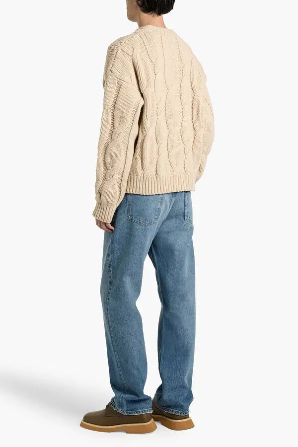 Chunk Cable Knit Sweater - Natural