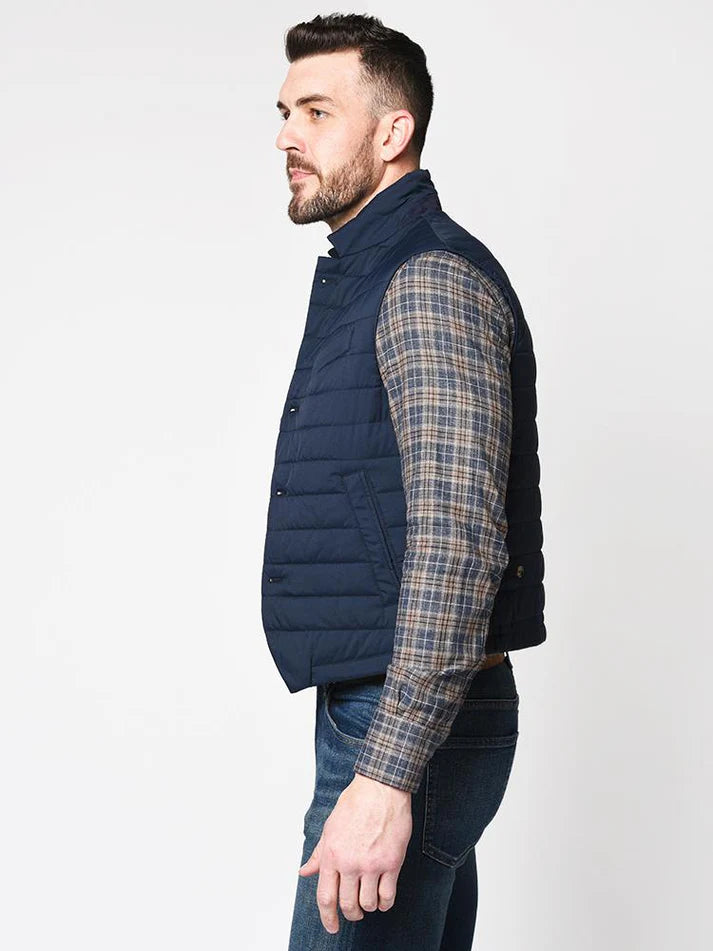 Men's Quilted Vest - Navy