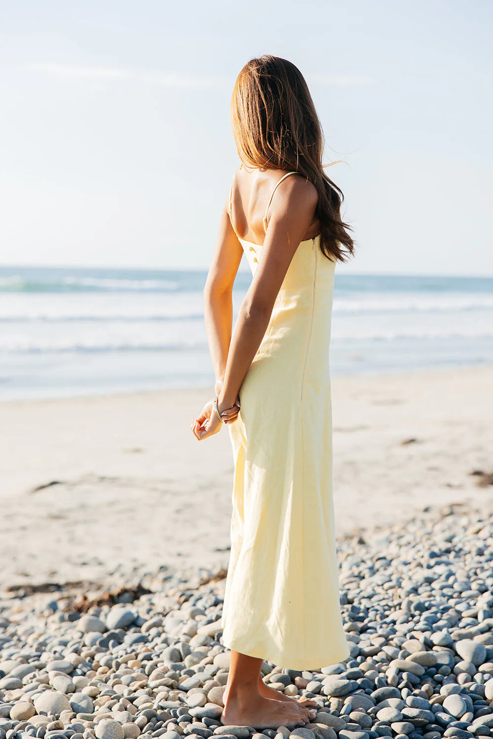 Margot Linen Maxi Dress- Yellow