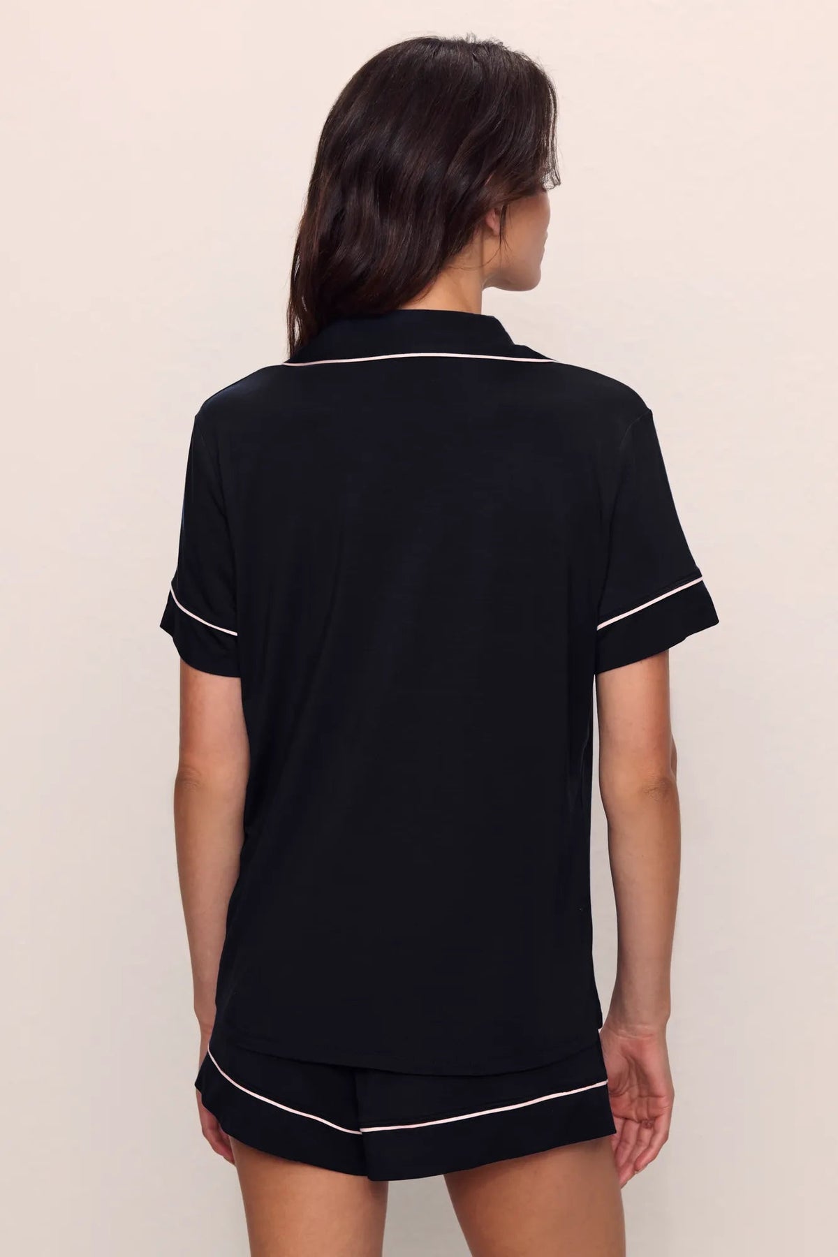Gisele Shortie PJ - Black/Sorbet Pink