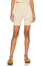 Pima Rib Biker Short - Oatmeal
