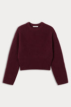 The Chunky Knit Sweater - Berry Noir