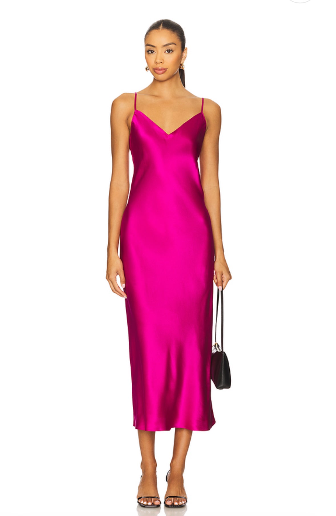 Taylor Silk Dress - Magenta