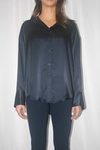 Benton Slouchy LS Button Down - Midnight Navy