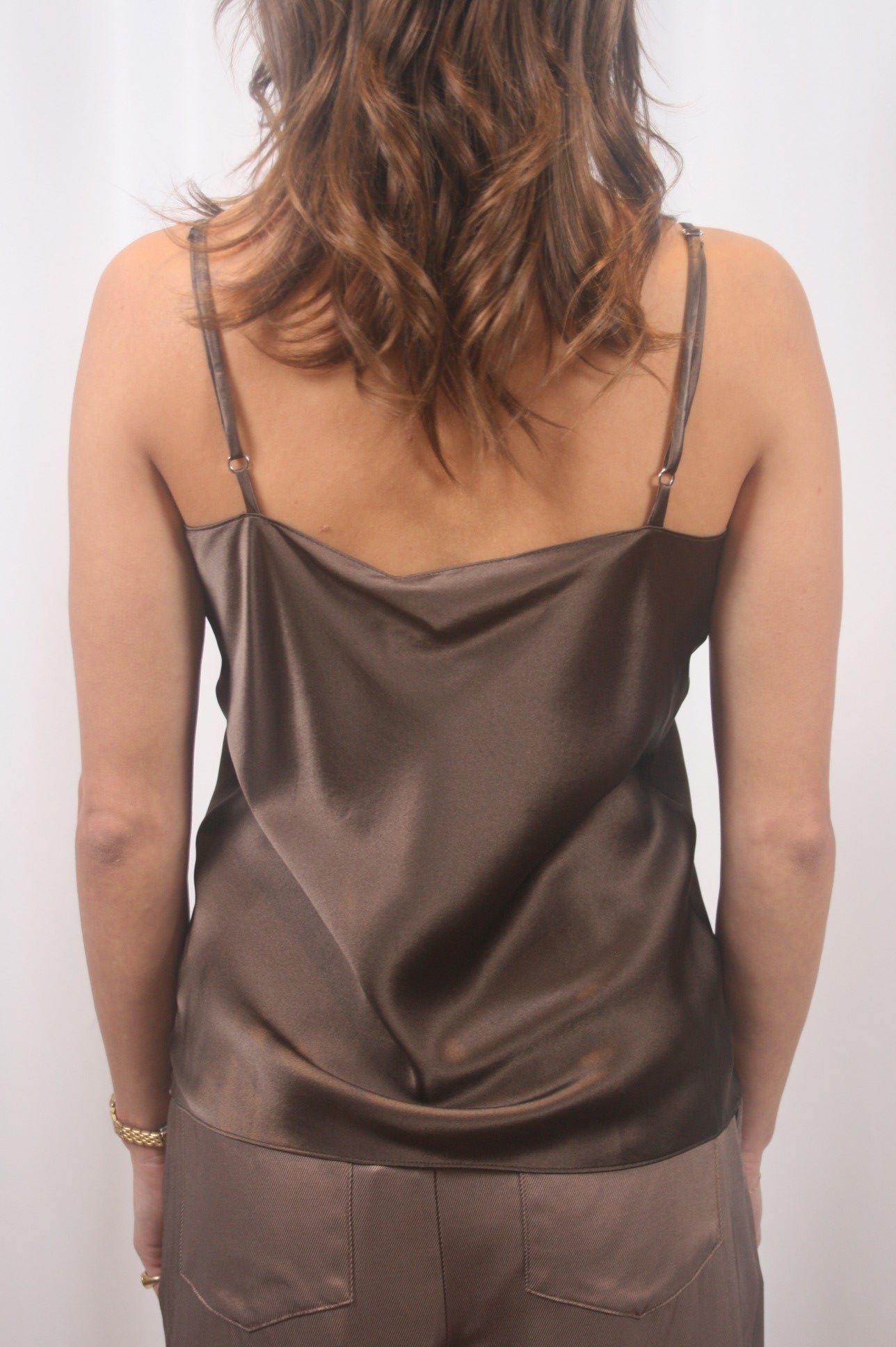 Gloria Silk Cami - Swiss Brown