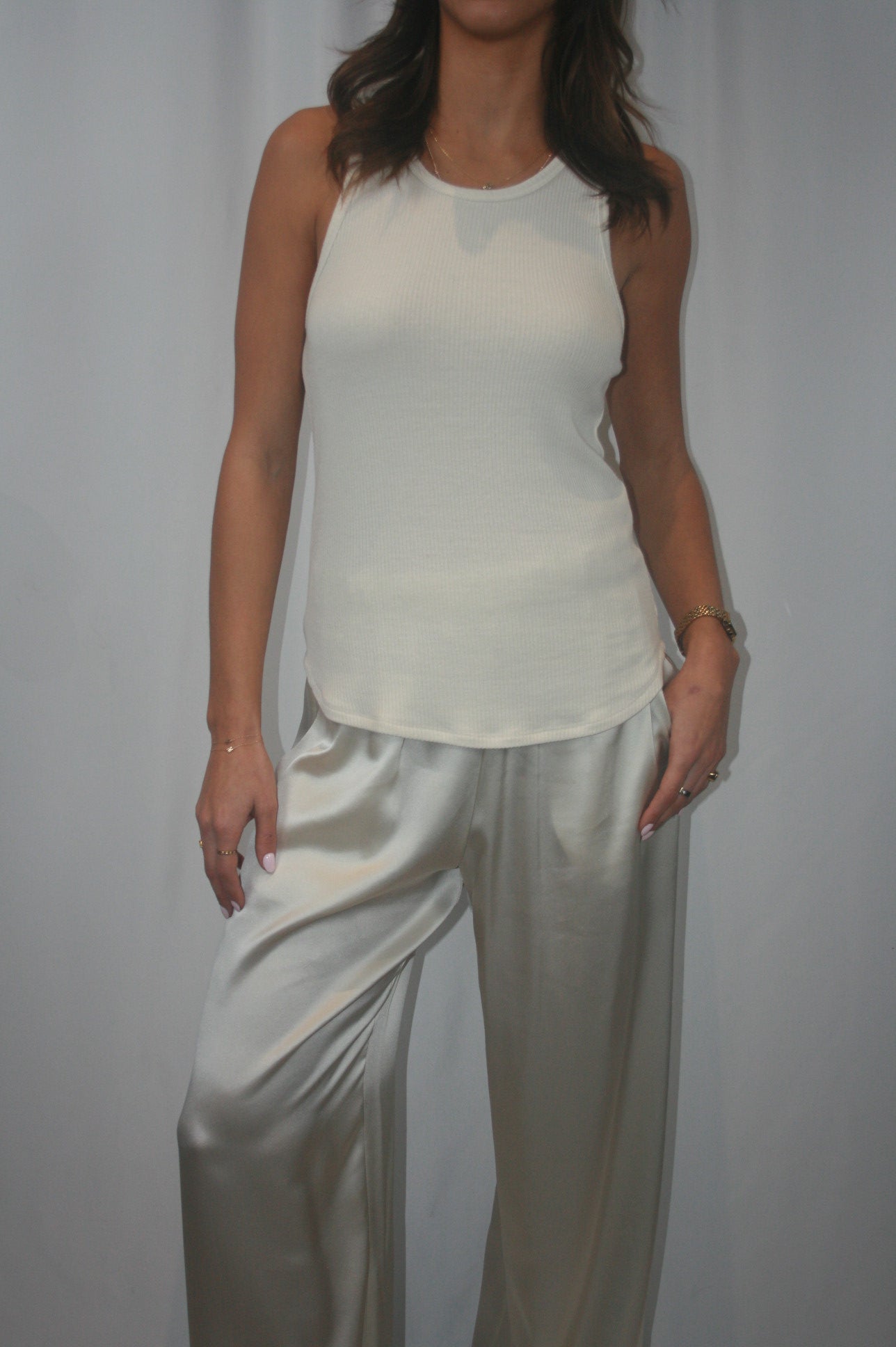 Jameela Racerback Tank - Gardenia