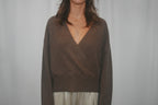 Koda Wrap Sweater - Swiss Brown