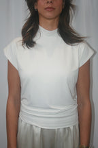 Cove Mock Neck Tank - Gardenia