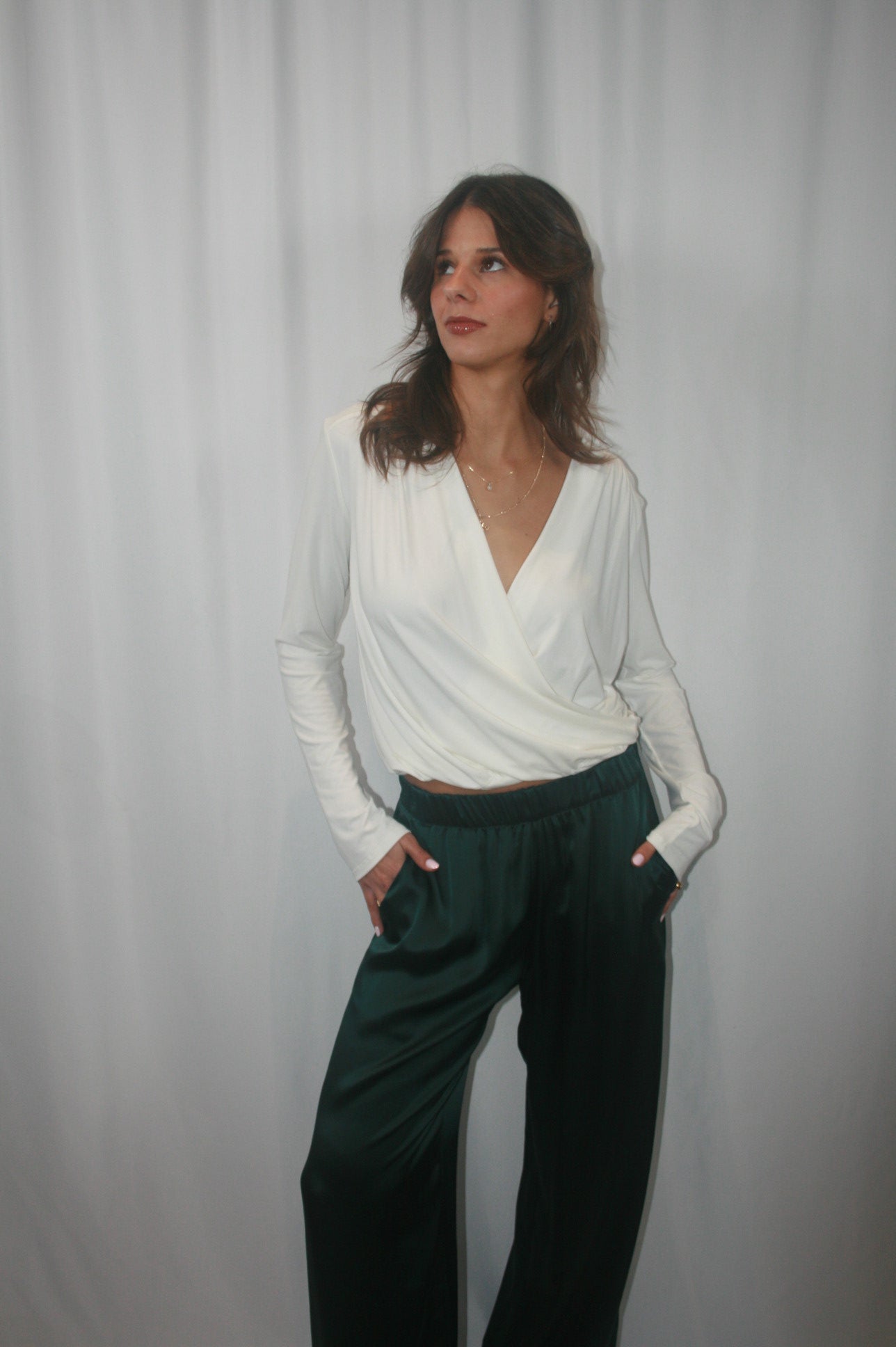 Cadiz Wrap Shirt - Gardenia