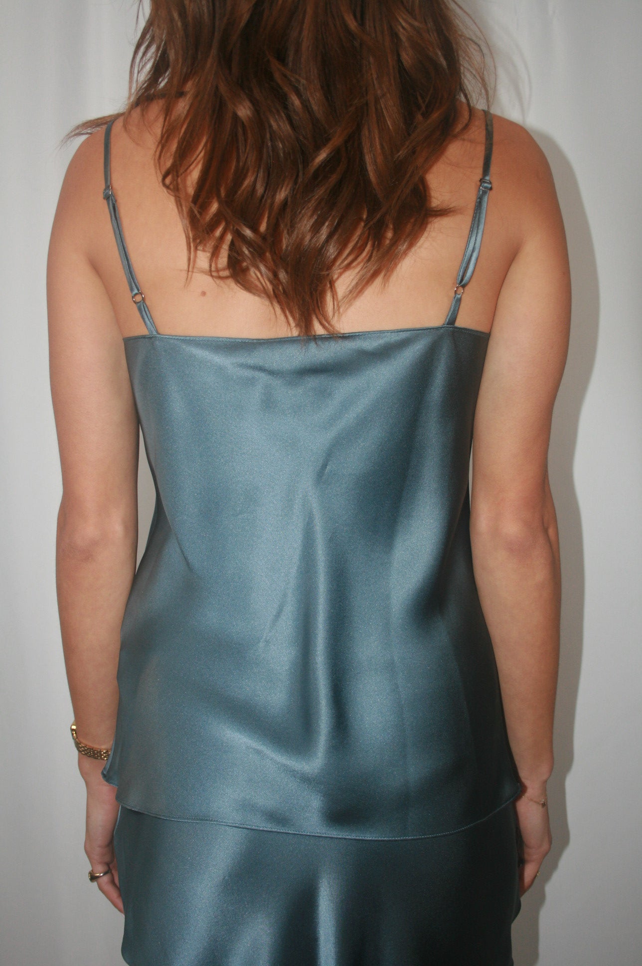 Gloria Silk Cami - Smoky Blue