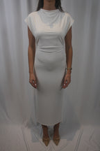 Mesa Mock Neck Dress - Gardenia