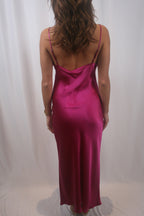 Taylor Silk Dress - Magenta