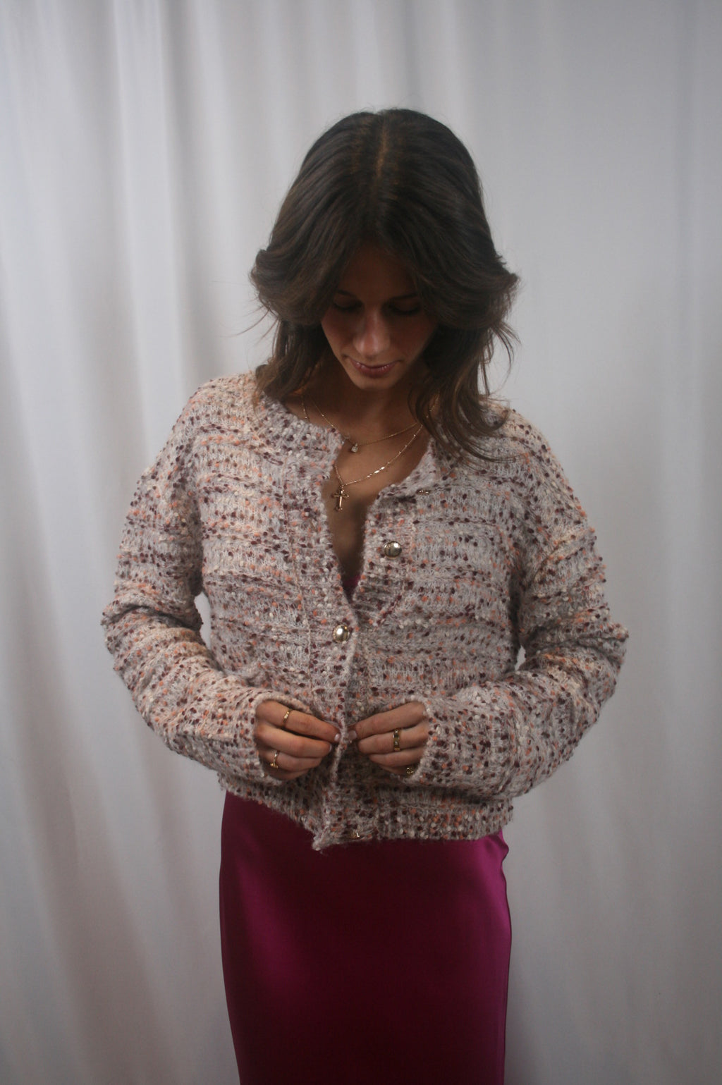 Helena Cropped Double Pocket Cardigan
