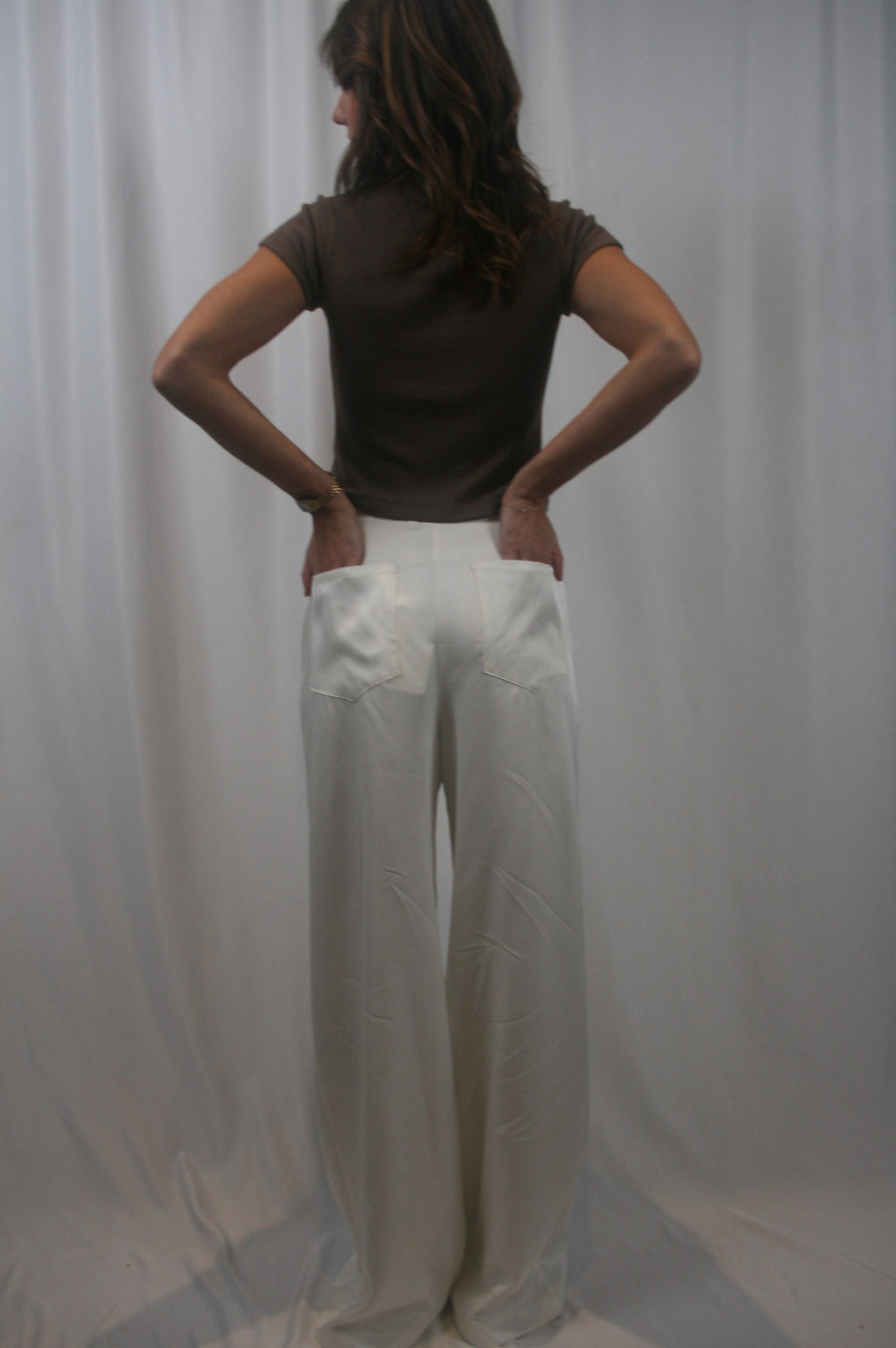 Gemma Pull On Straight Pant - Gardenia
