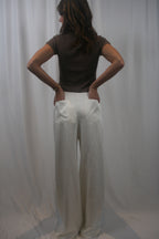 Gemma Pull On Straight Pant - Gardenia