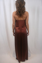 Arden Strapless Dress - Mahogany