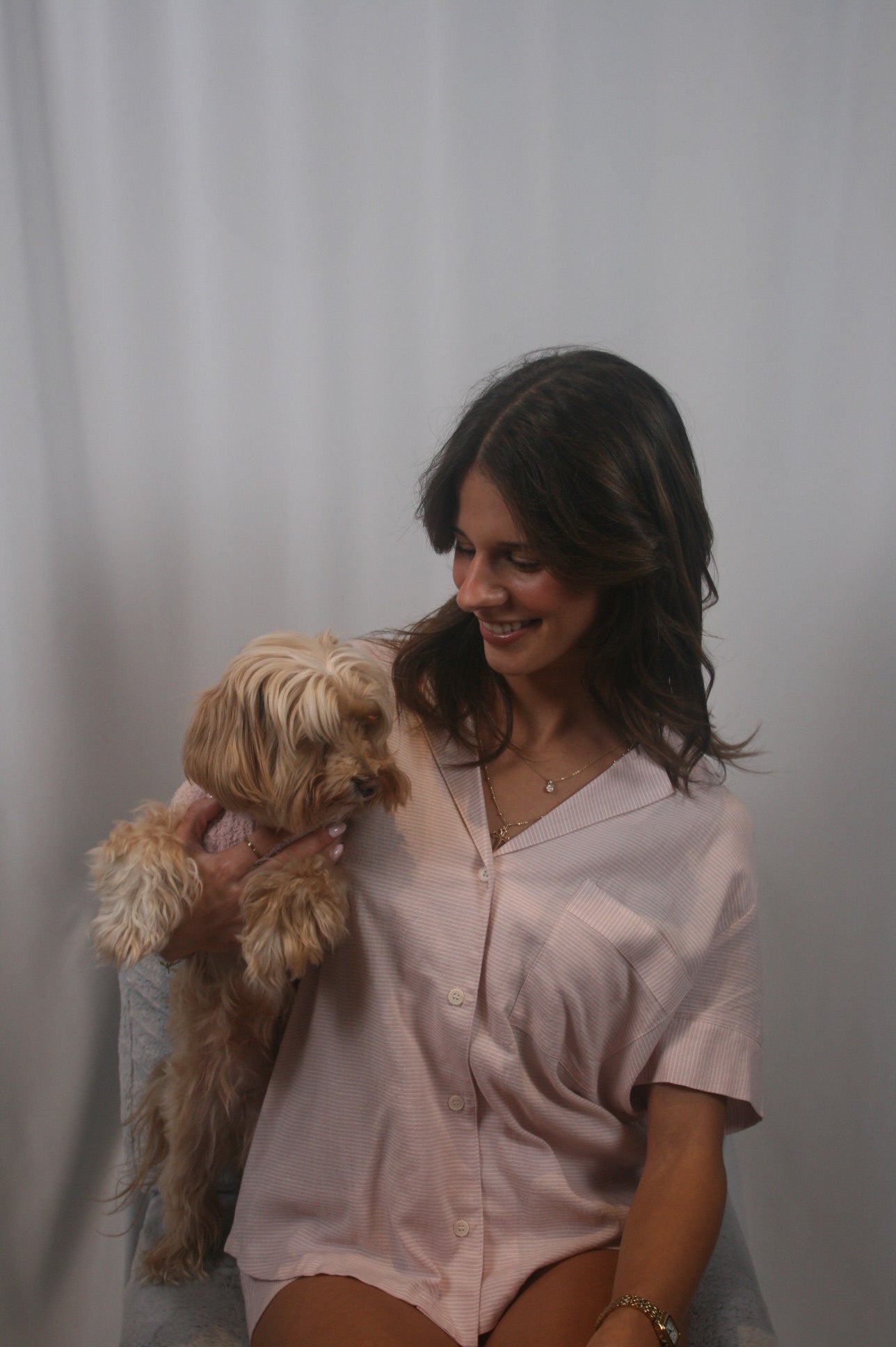 Nautico Relaxed Short PJ Set - Mauve/White