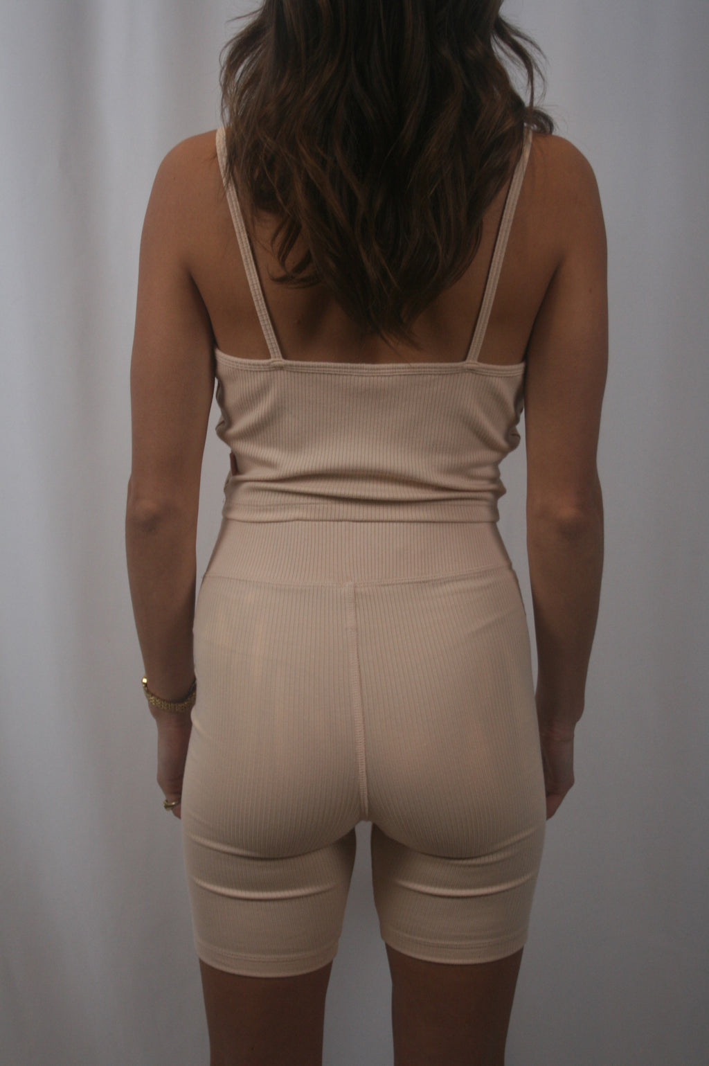 Pima Rib Biker Short - Oatmeal