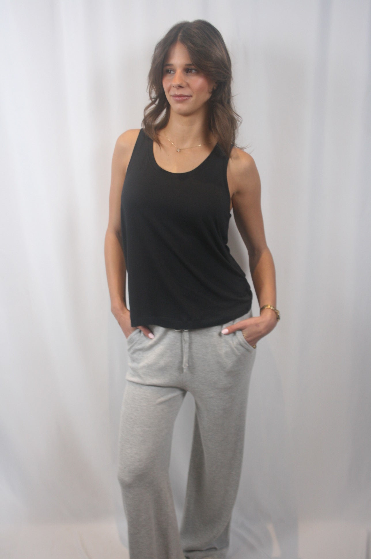 Gisele Separates Tank - Black