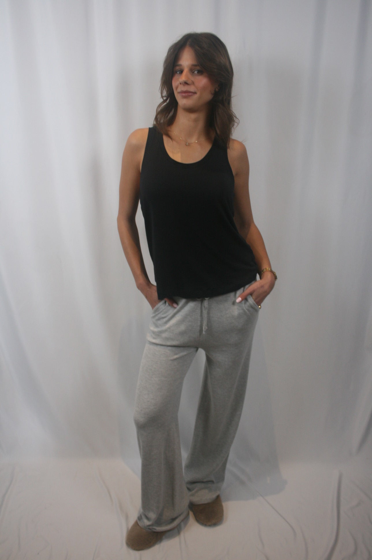 Gisele Separates Tank - Black