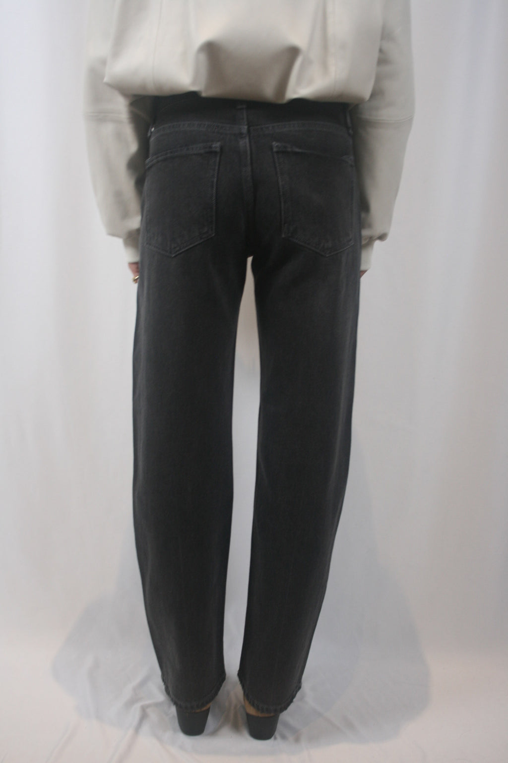 Lexi Mid Rise Bowed Straight Jean - Mercury