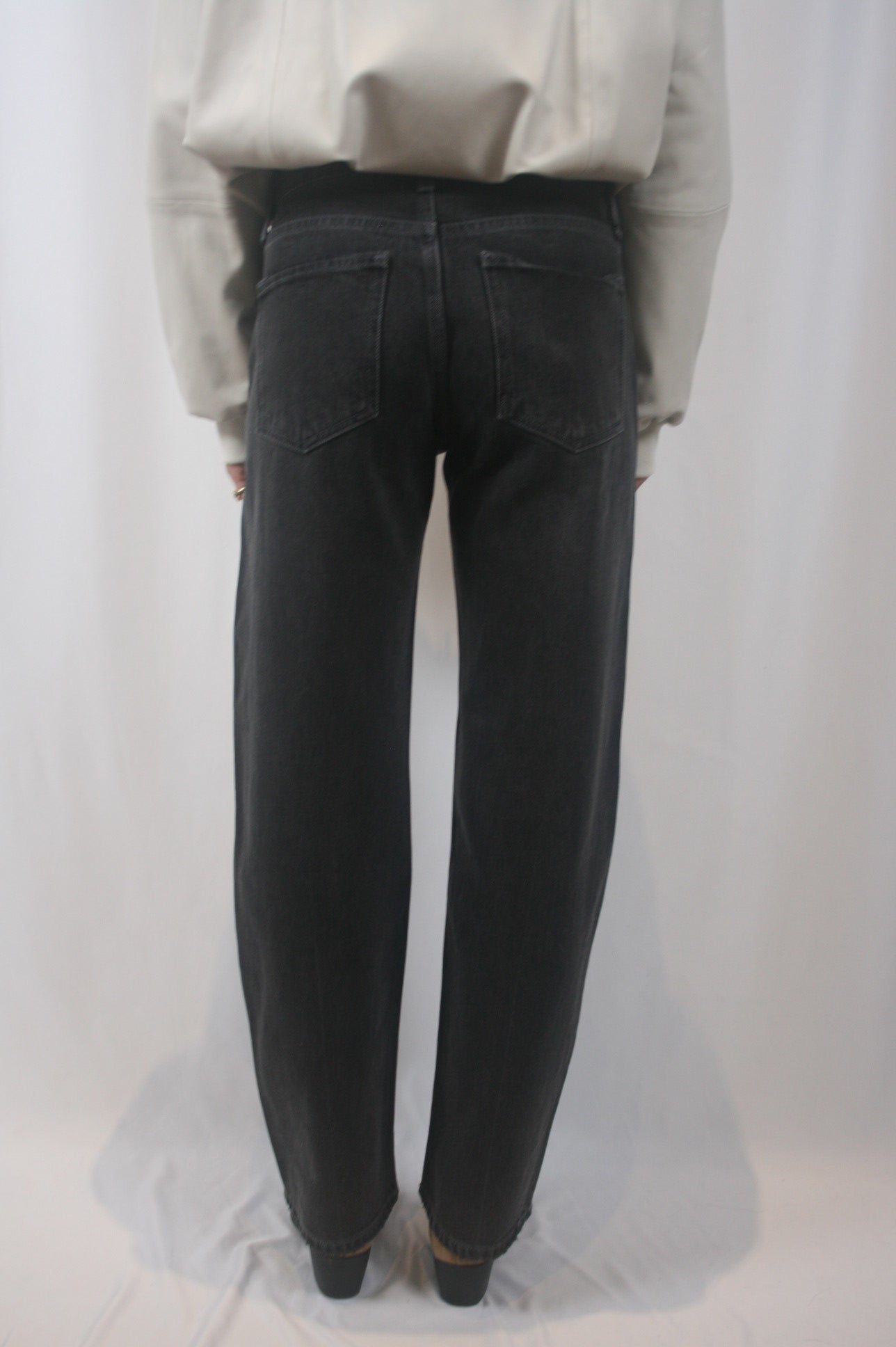 Lexi Mid Rise Bowed Straight Jean - Mercury