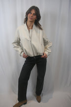 Lexi Mid Rise Bowed Straight Jean - Mercury