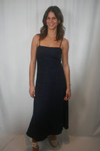 MARGOT LINEN MAXI DRESS- NAVY