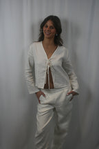 Keaton Tie Top-White