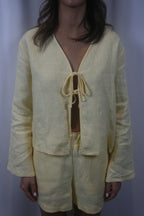 Keaton Tie Top- Yellow