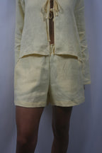 Hudson Linen Shorts- Yellow