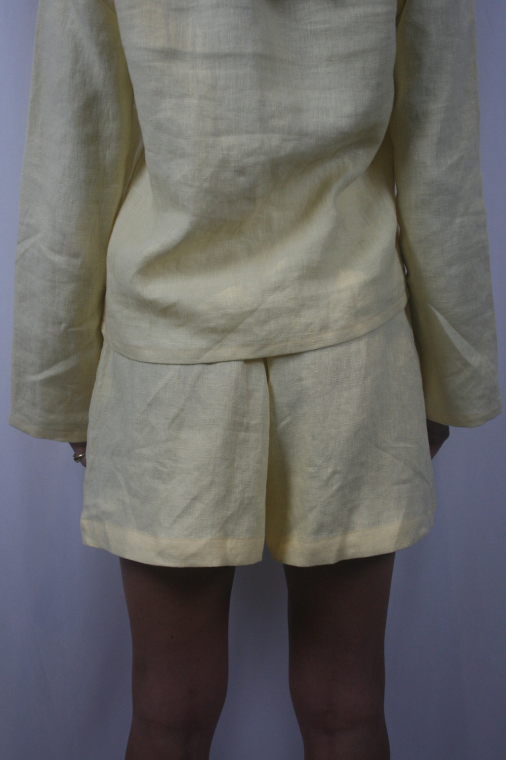 Hudson Linen Shorts- Yellow