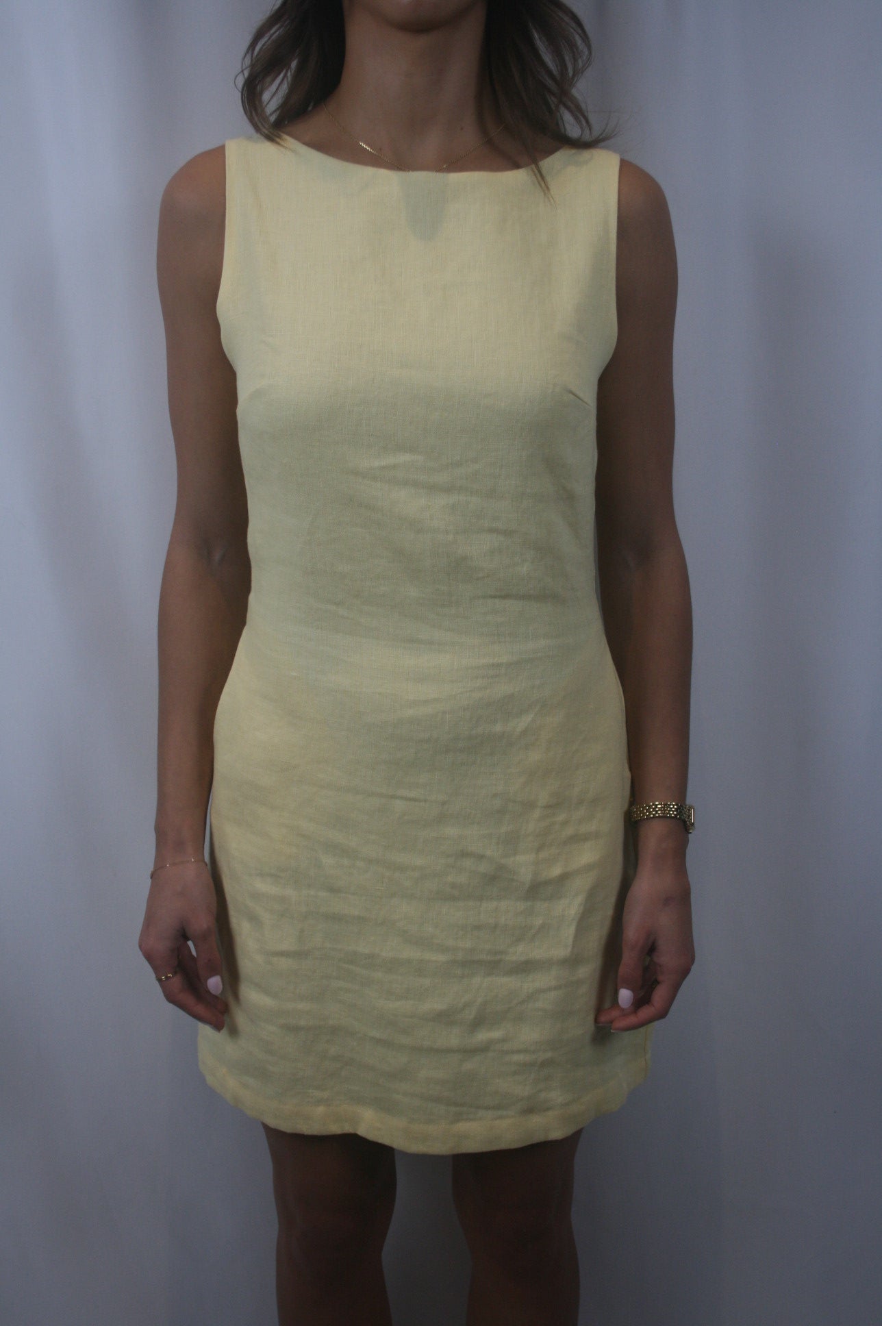 Bardot Shift Dress - Yellow