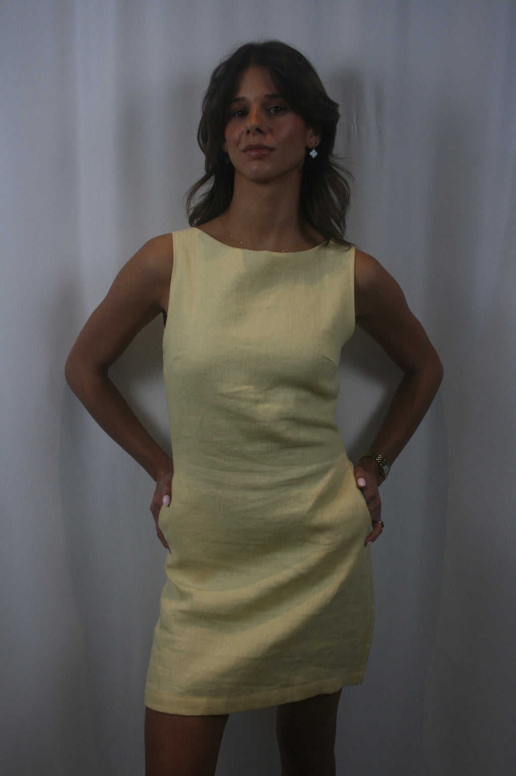 Bardot Shift Dress - Yellow