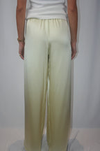Brynn Pull On Silk Pant - Pale Citron