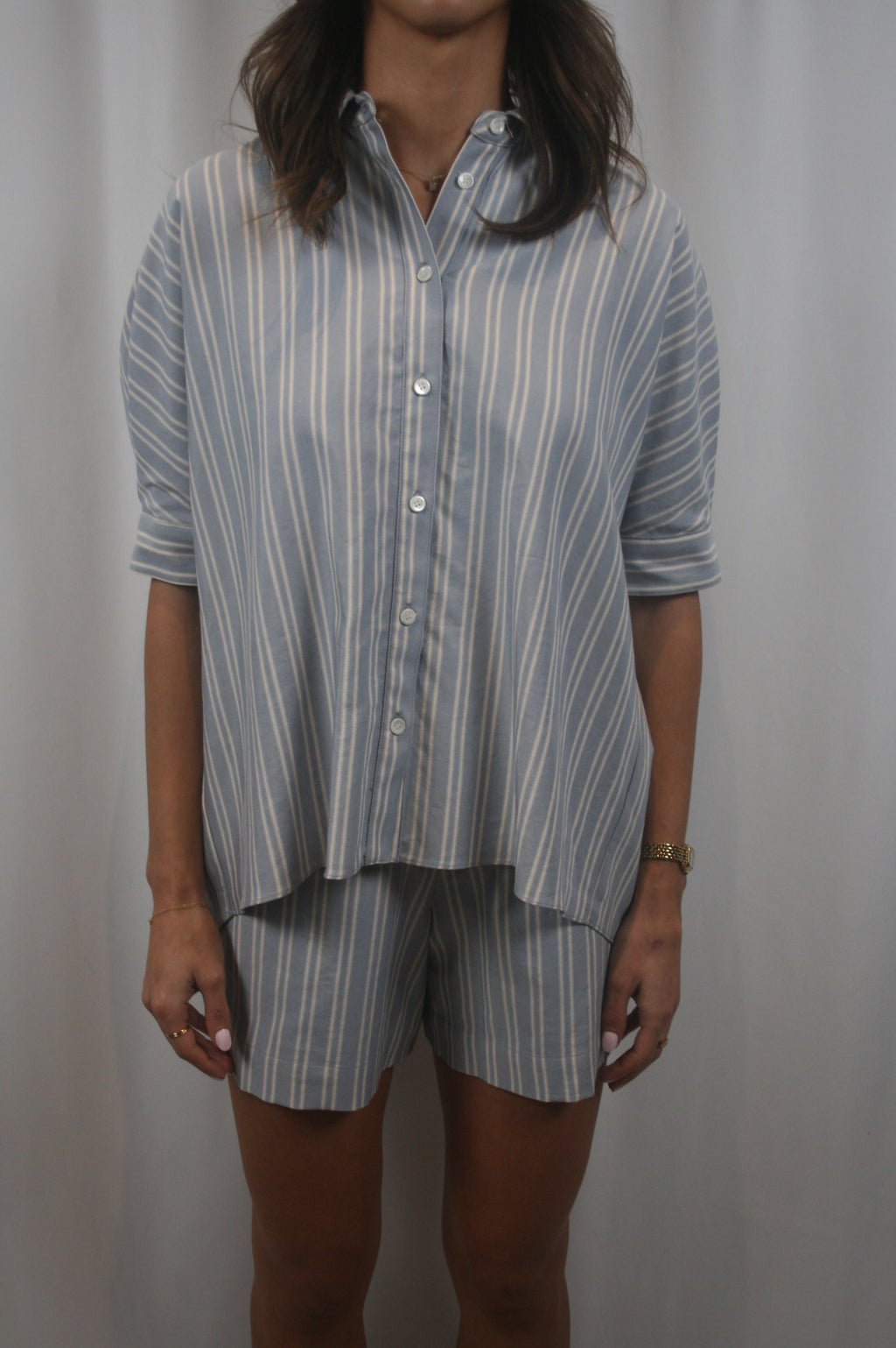 Gisele Relaxed Button Down - Dusty