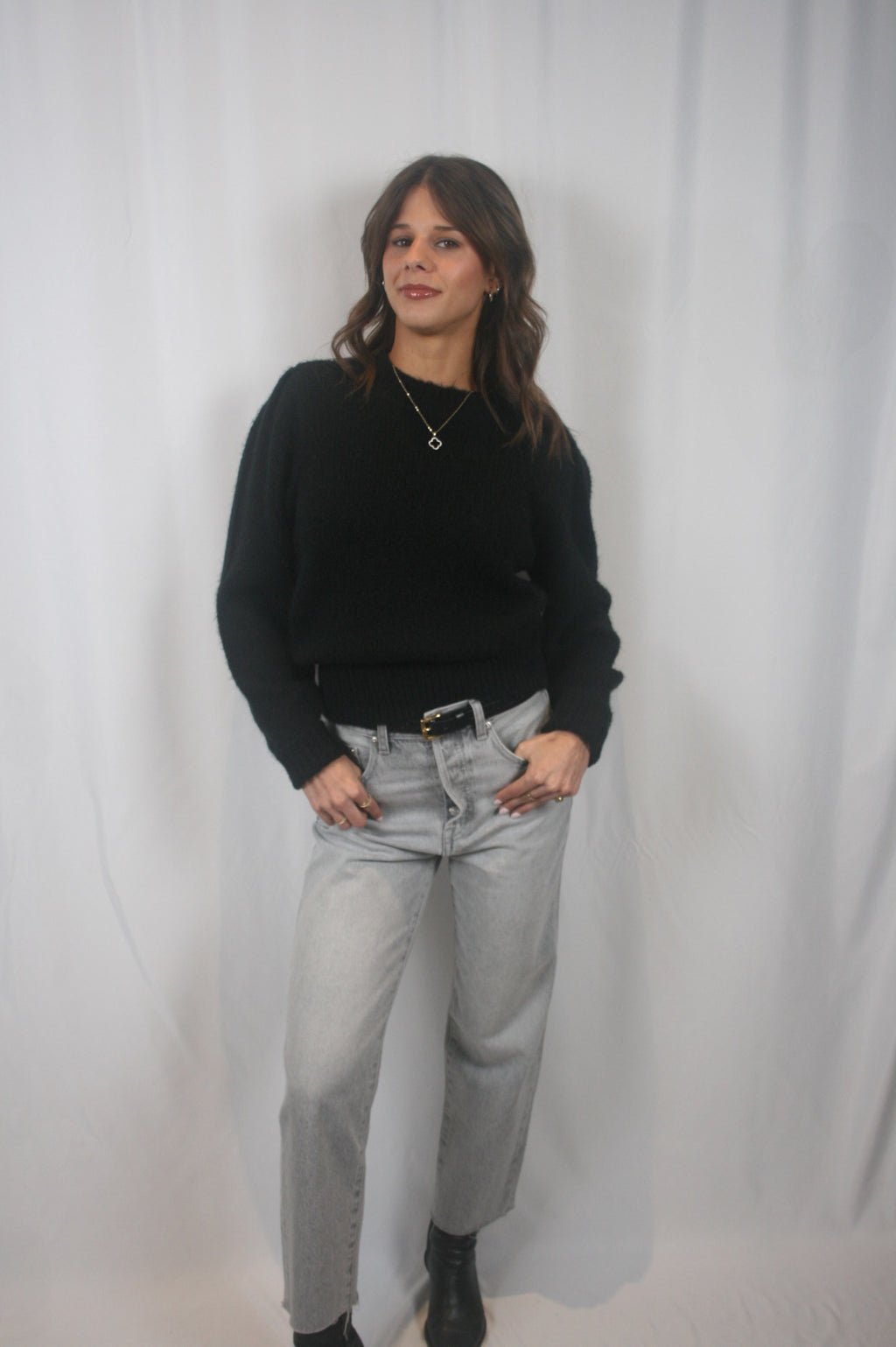 Cassie Super High Rise Straight Jean - Enigma