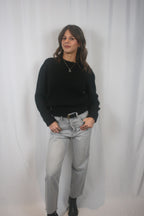 Cassie Super High Rise Straight Jean - Enigma