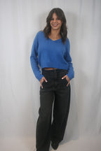 Featherweight Cashmere VNeck - Lapis Blue