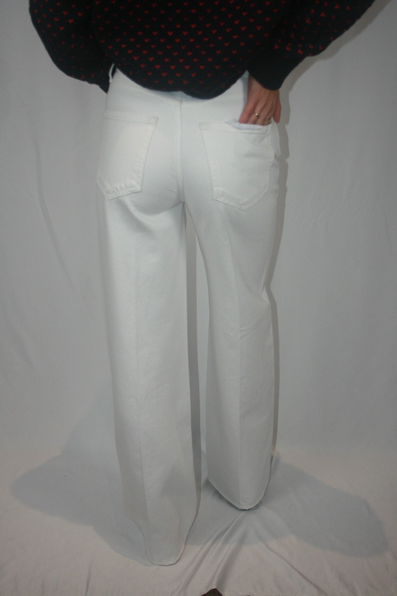 Tate High Rise Wide Leg Jean - Paper White