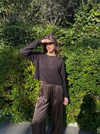 Lance Cropped Pullover - Oak Tree