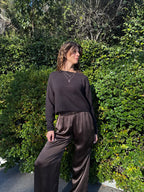 Lance Cropped Pullover - Oak Tree