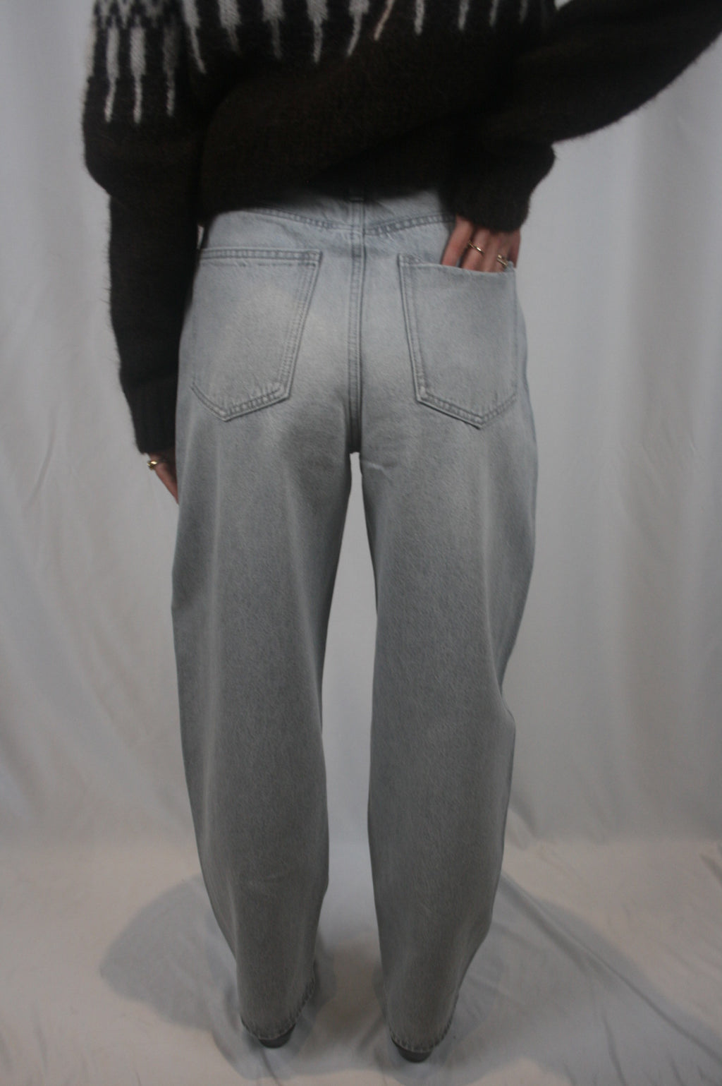 Wes High Rise Barrel Jean - Enigma