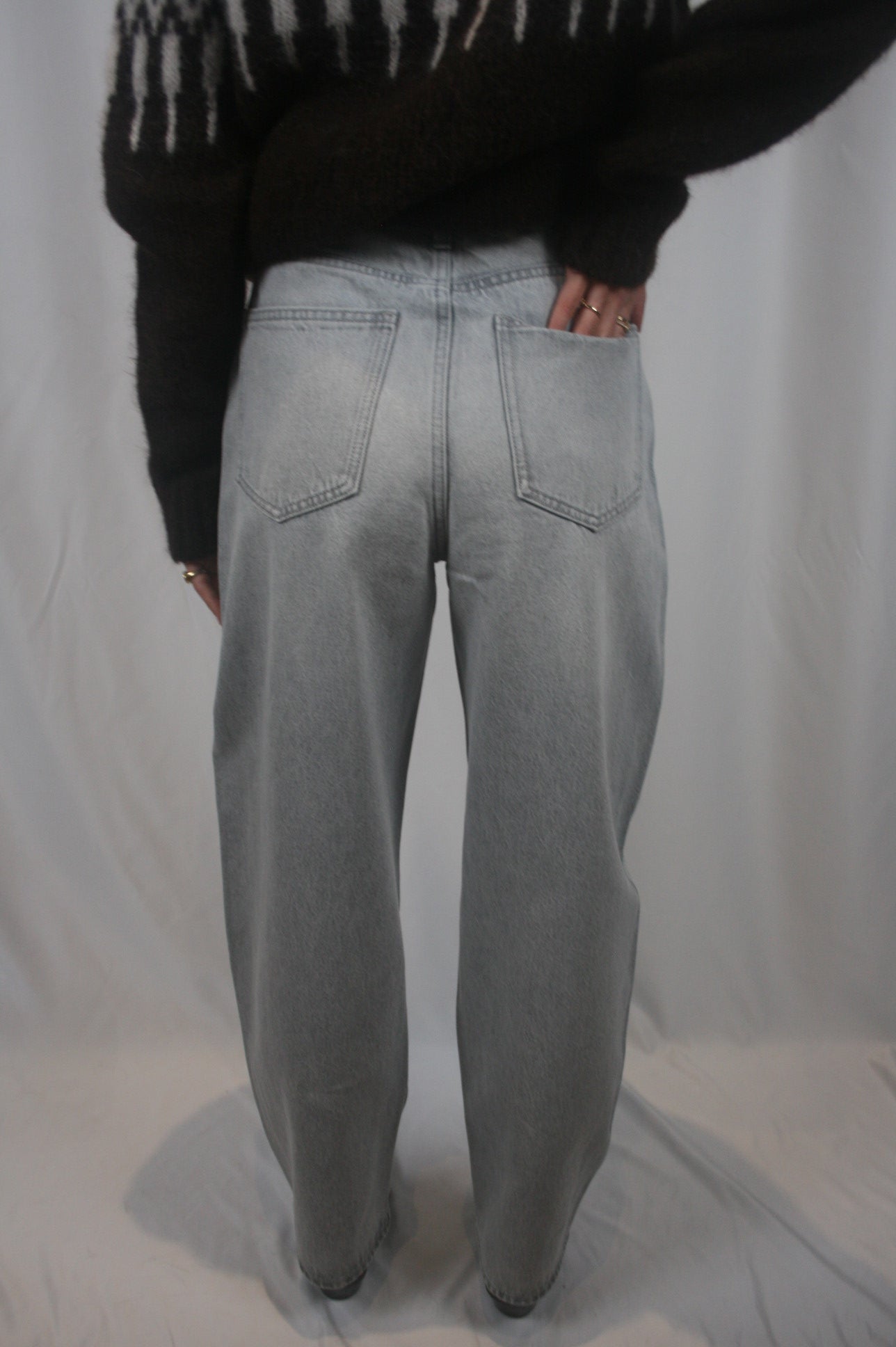 Wes High Rise Barrel Jean - Enigma