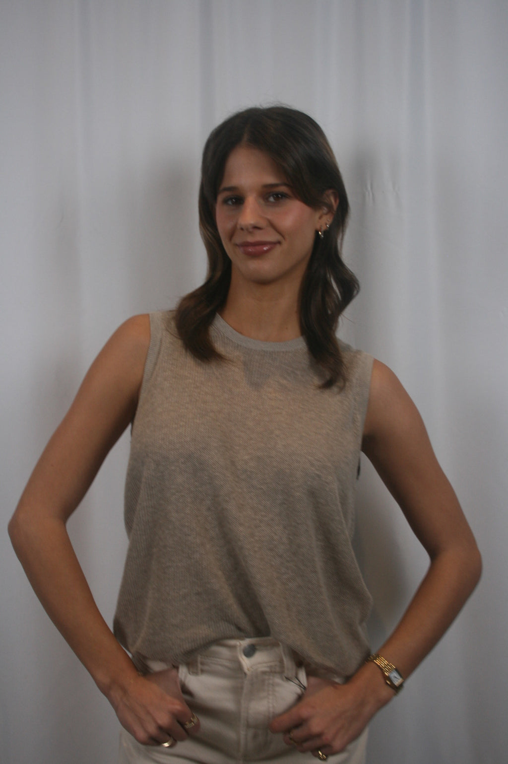 Macy Sleeveless Top - Marble